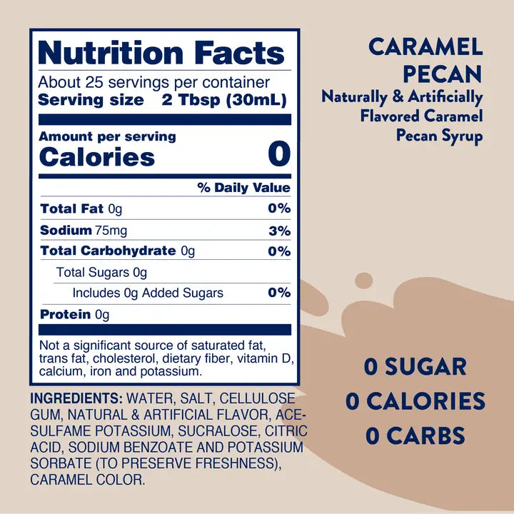 Jordan's Caramel Pecan Skinny Syrup