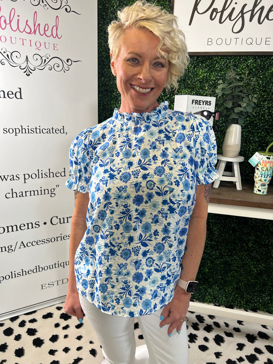 Whispers In Blue Top