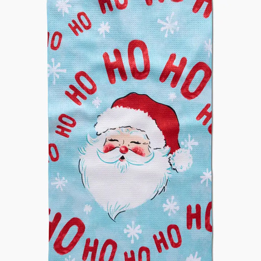 Geometry - Merry Santa Claus Tea Towel