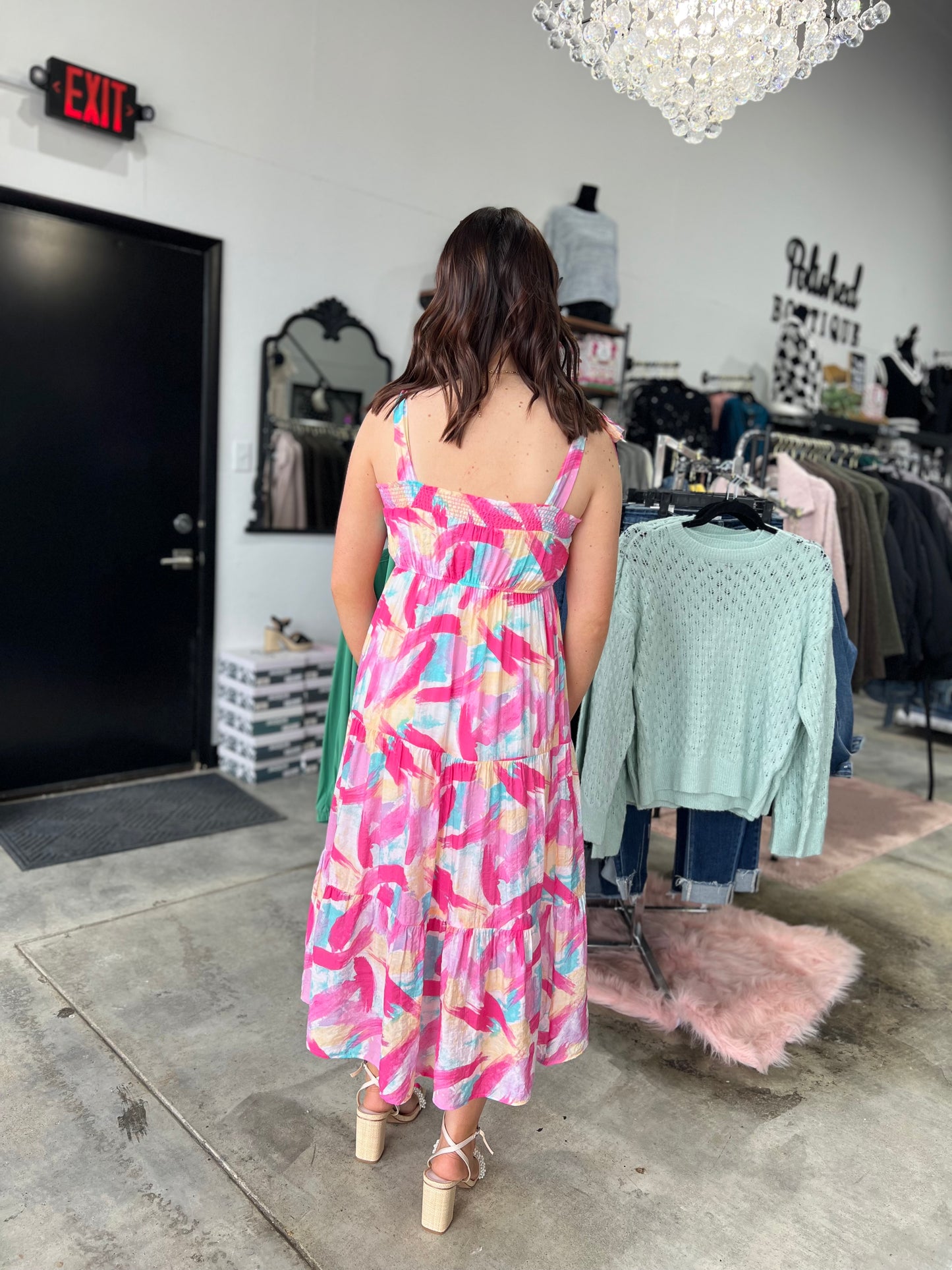 Spring Brush Stroke Dress