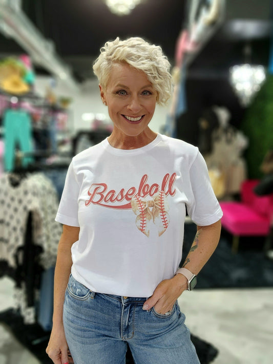 Girly Baseball Bow Tee