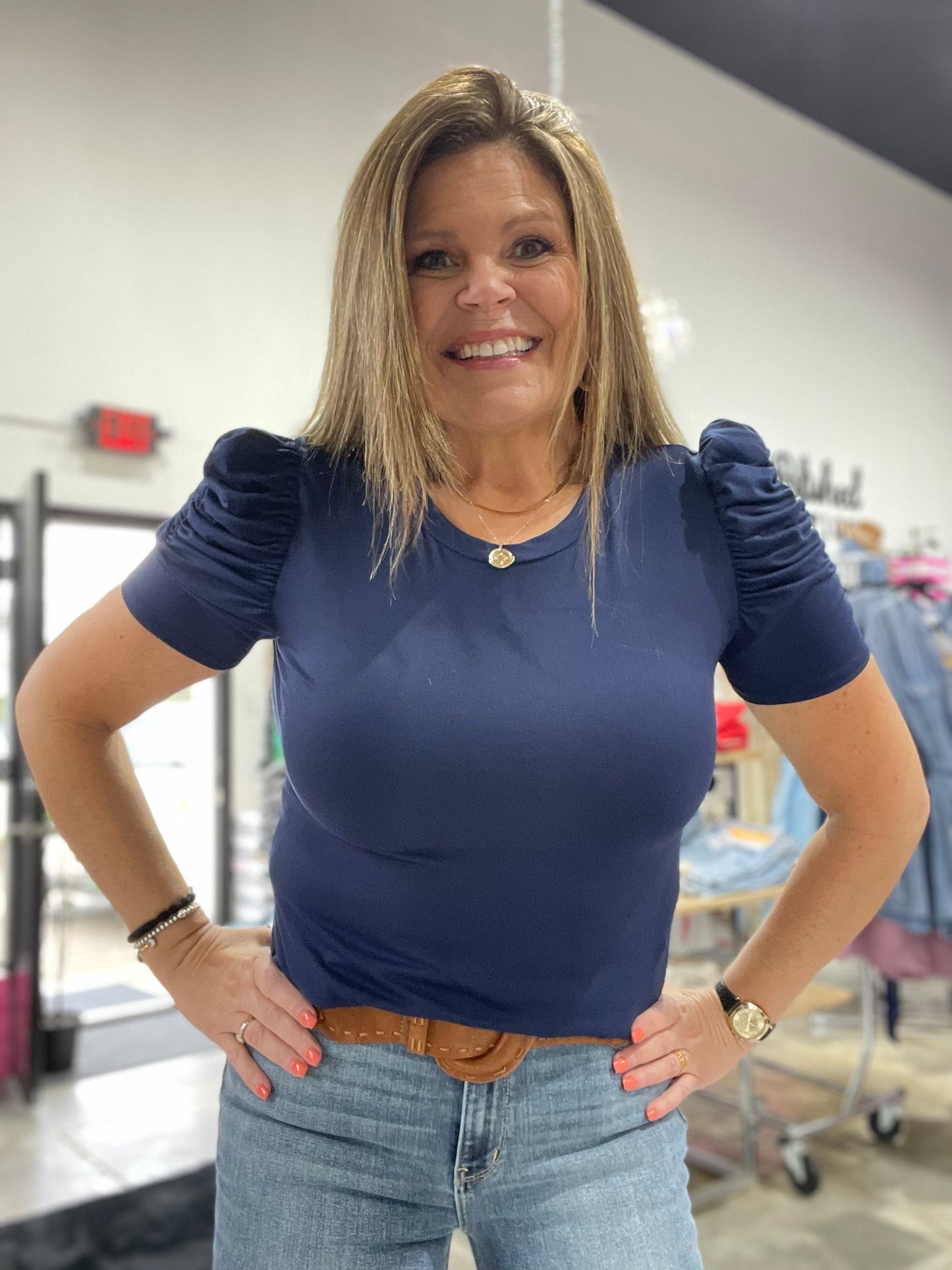 The Ruffle & Ruche Short Sleeve Top