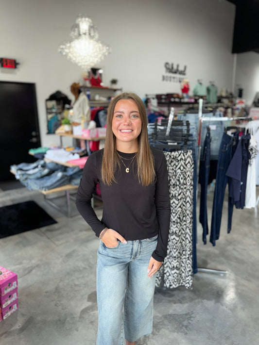 Brushed Microfiber Long Sleeve Tee