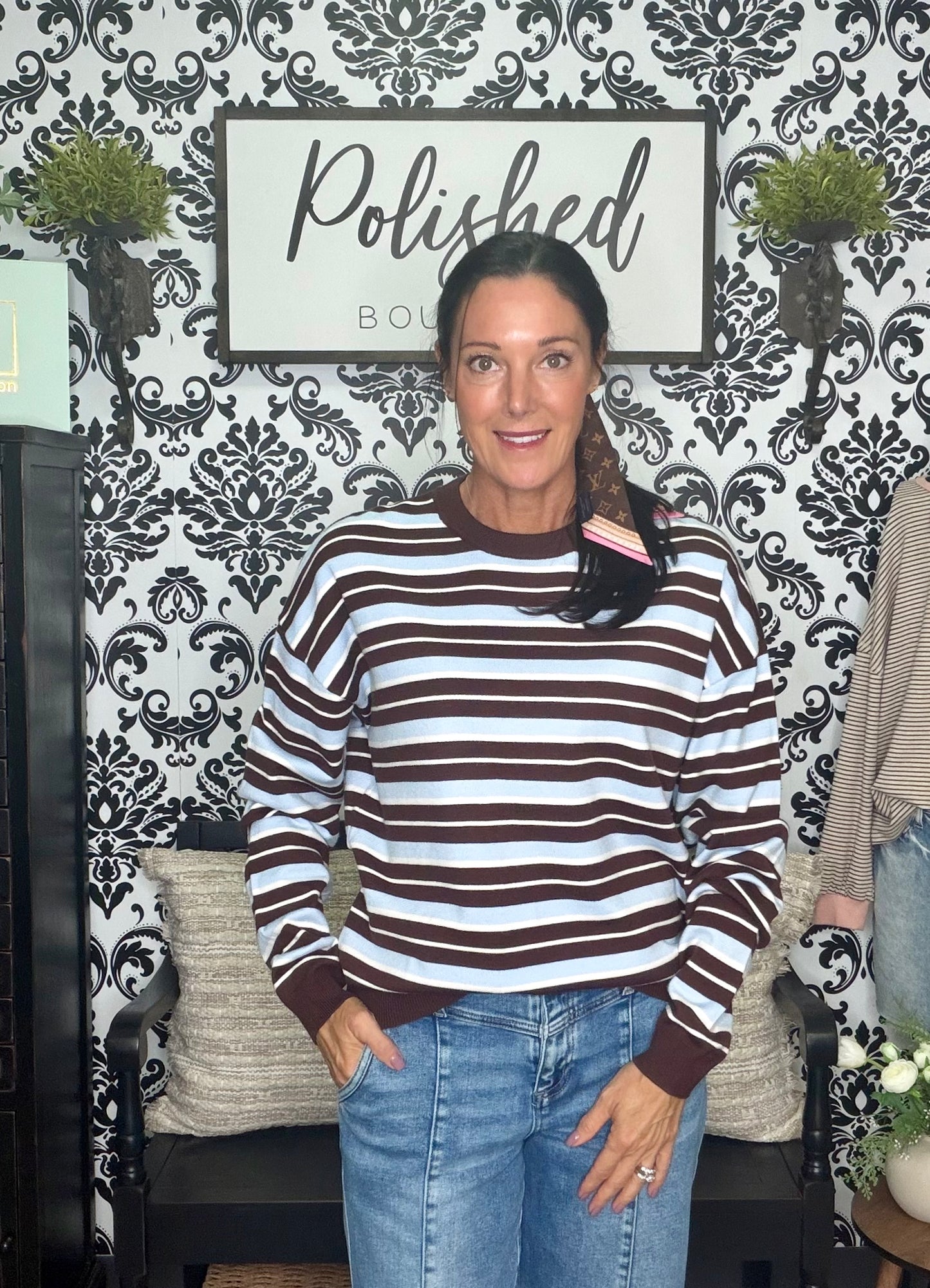 The Sweet Escape Striped Knit Top