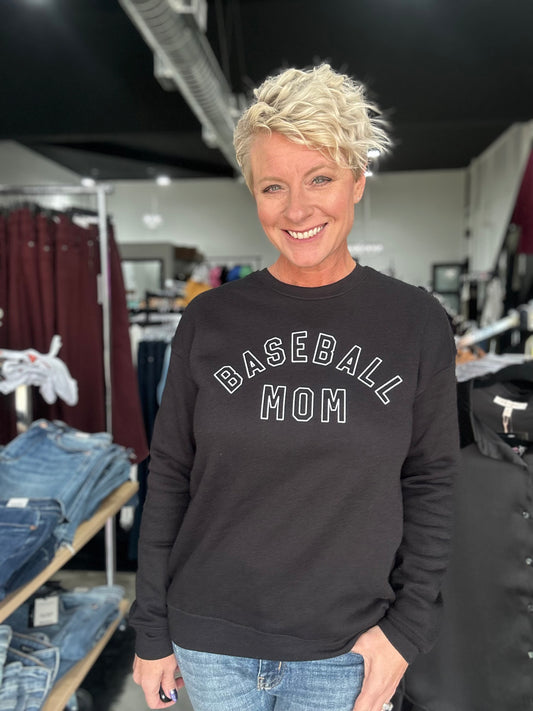 Baseball Mom Graphic Sweatshirt