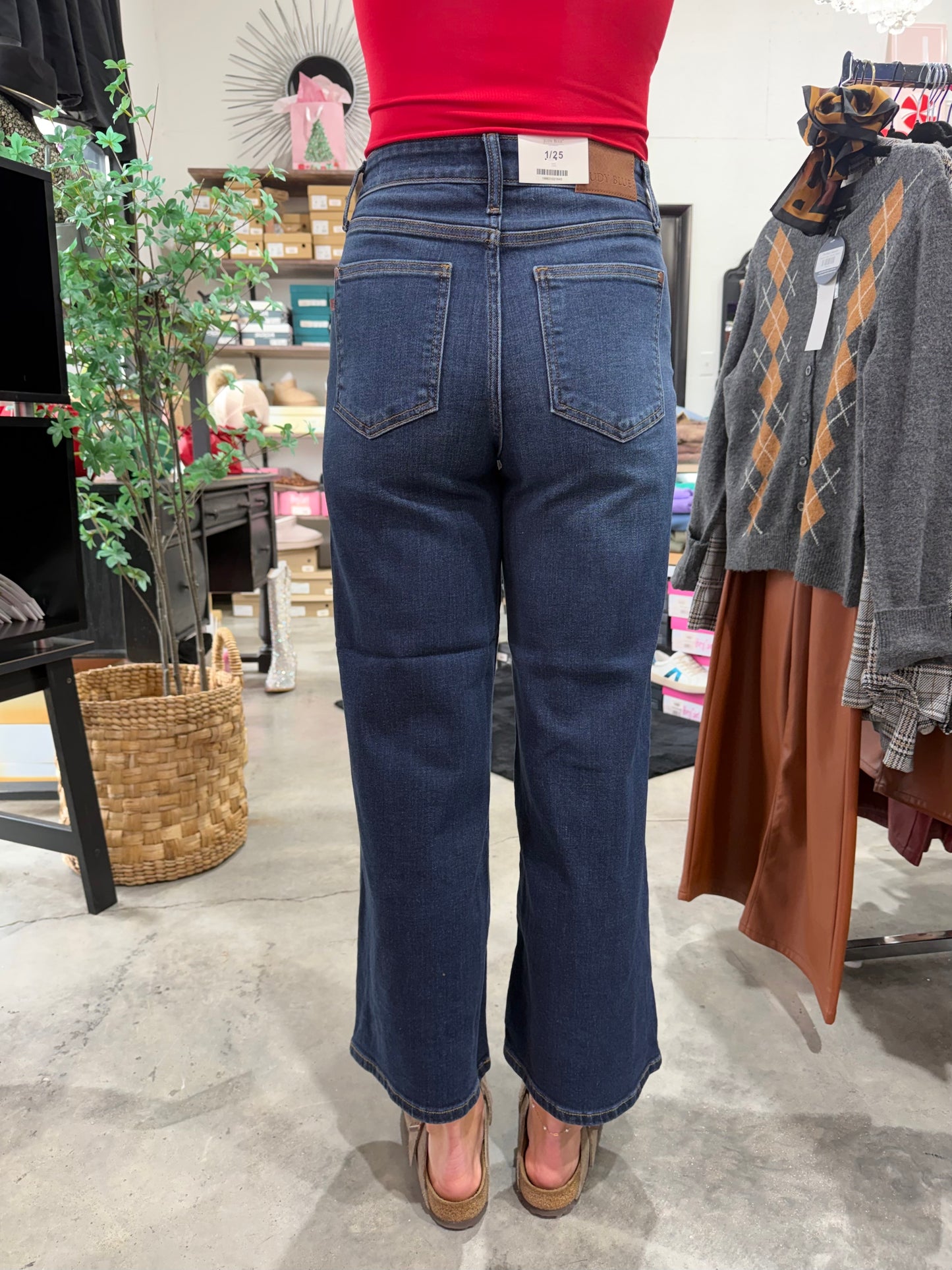 Judy Blue High Waist Ankle Wide Leg Denim Jeans