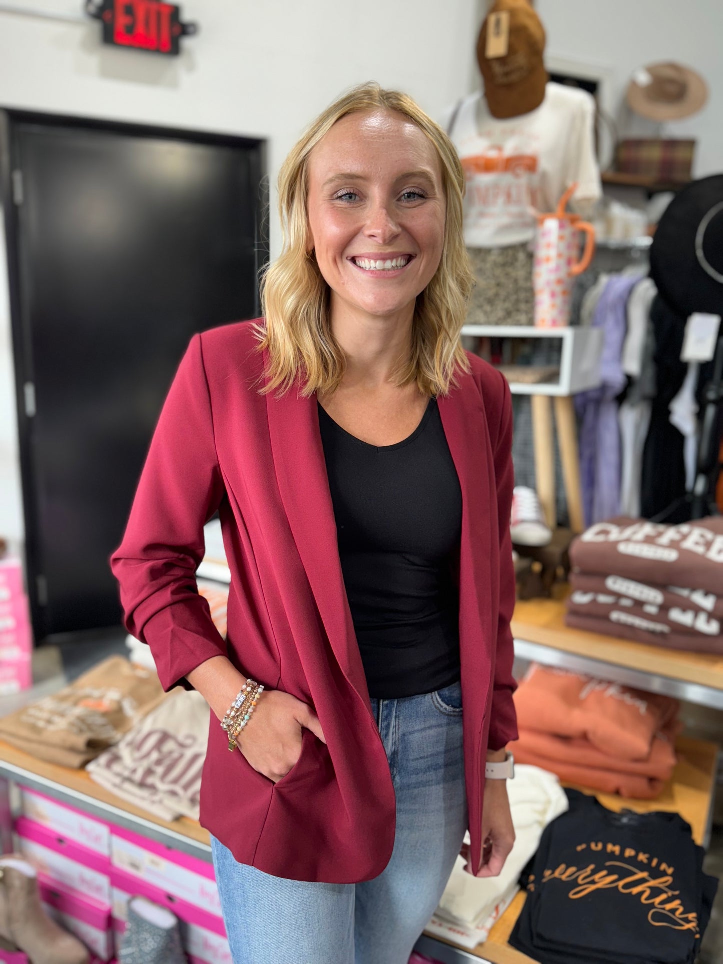 Zenana Open Front Blazer