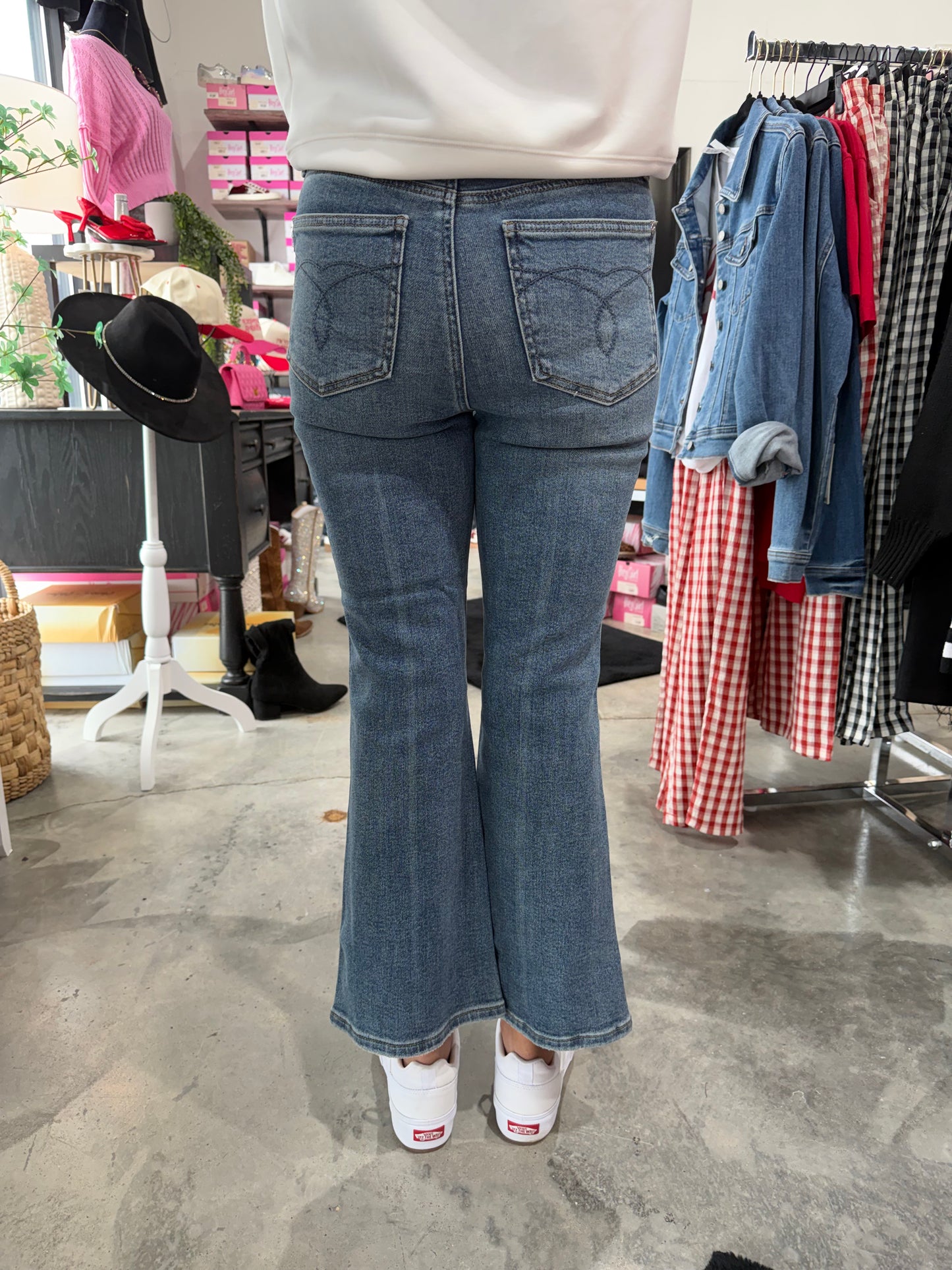 Judy Blue HW Tummy Control Kick Flare Denim Jeans