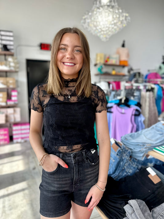 Simply Sweet Lace See Through Top