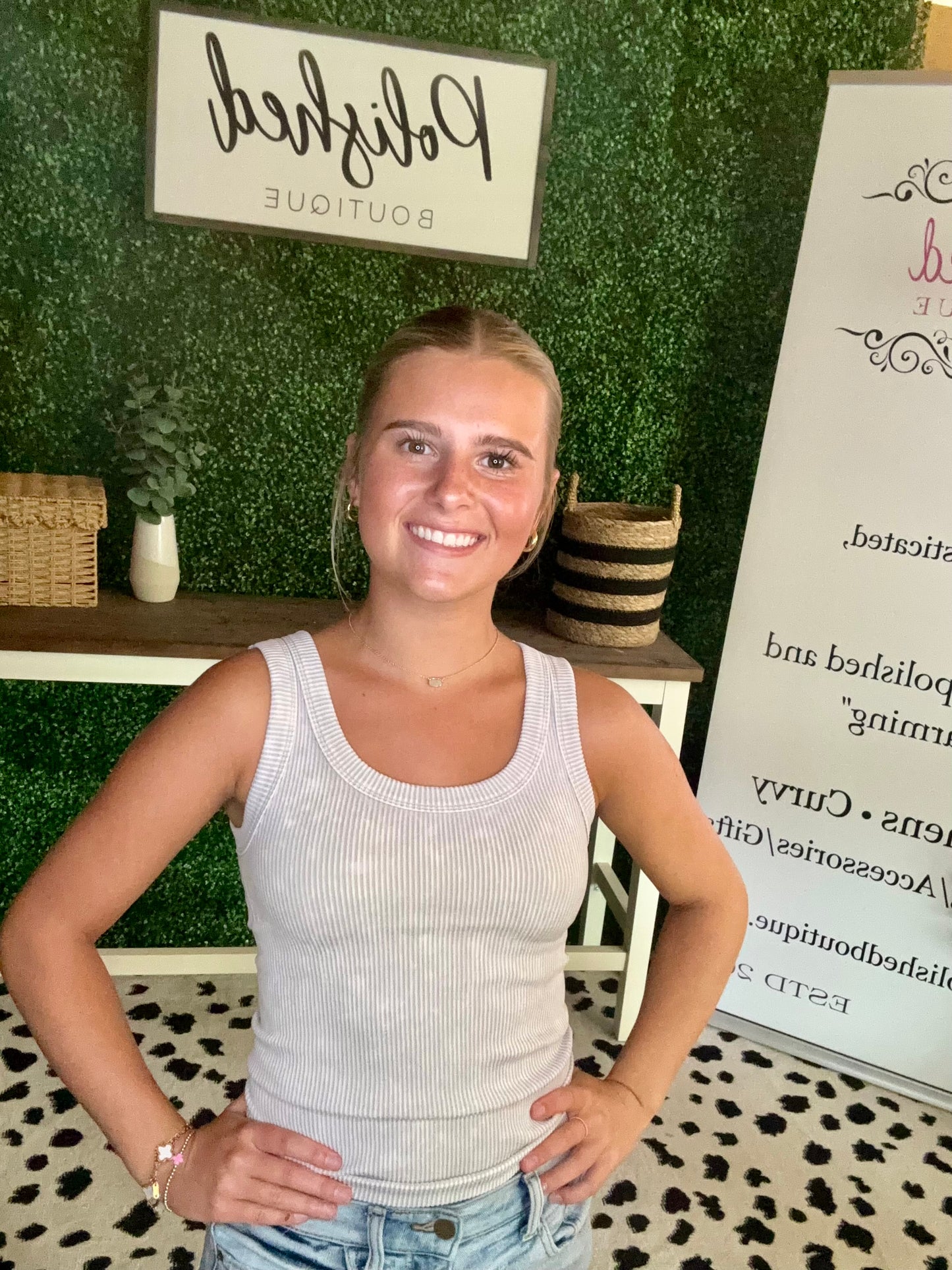 Zenana Washed Ribbed Cropped Tank Top