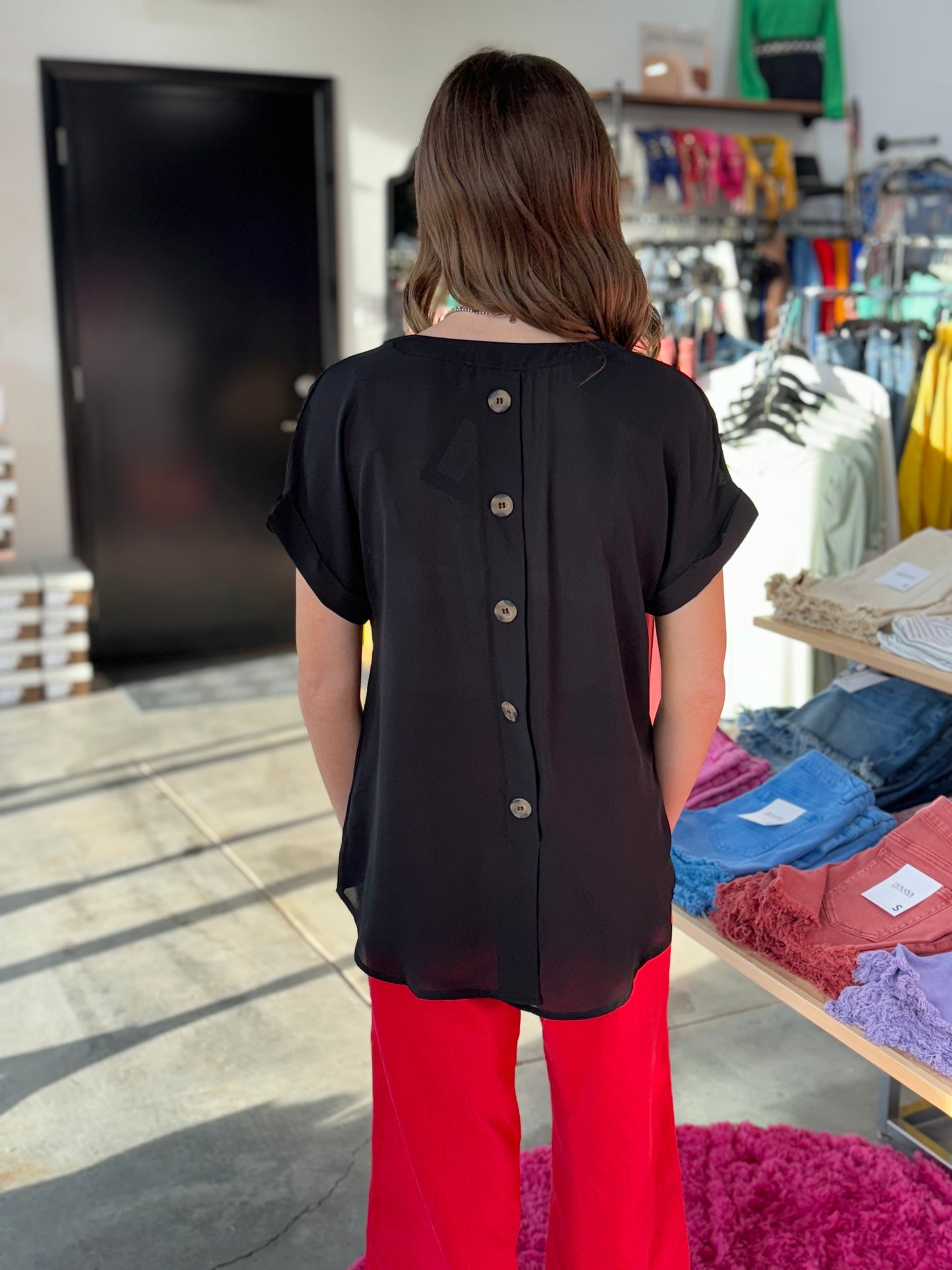 The Davlin Split Neck Top