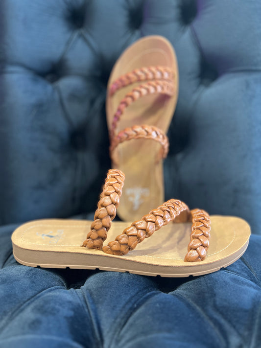 Corkys Twist N Shout Braided Sandals