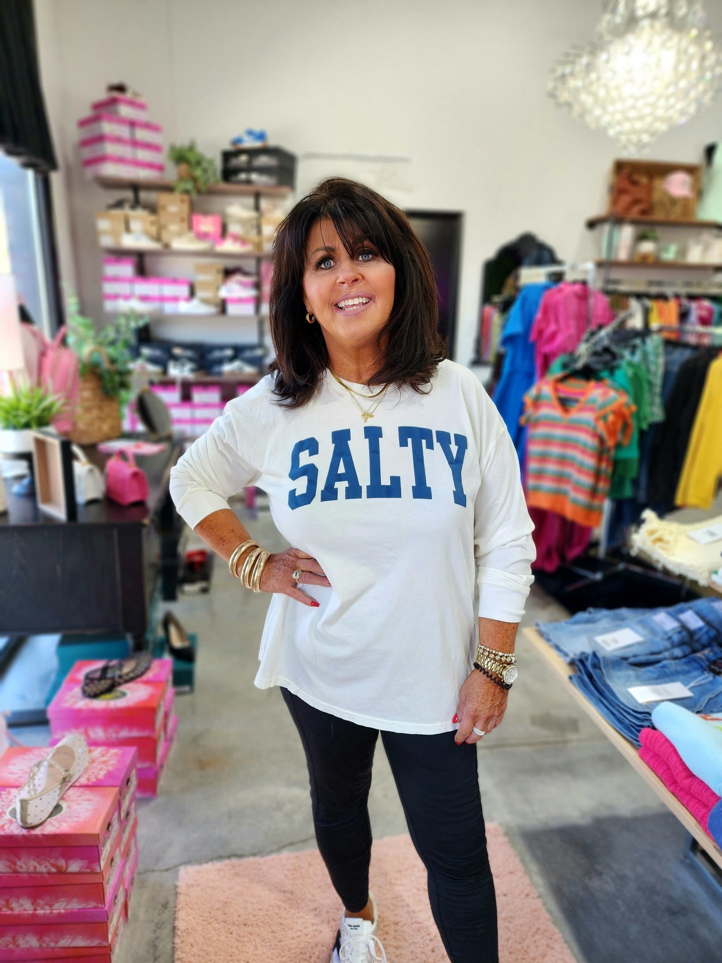 Salty Long Sleeve Graphic Top