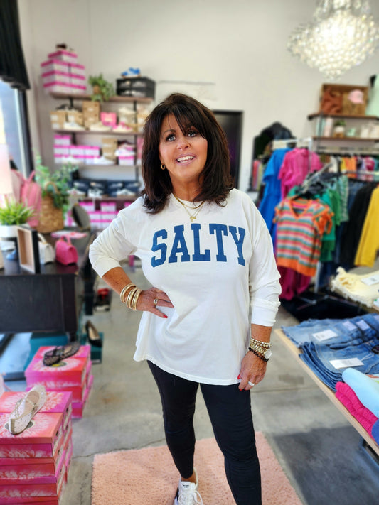 Salty Long Sleeve Graphic Top