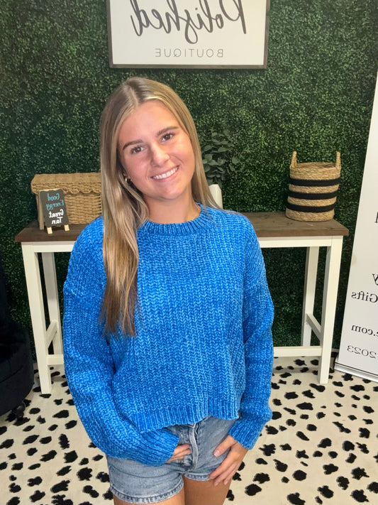 Calla Chenille Cropped Sweater