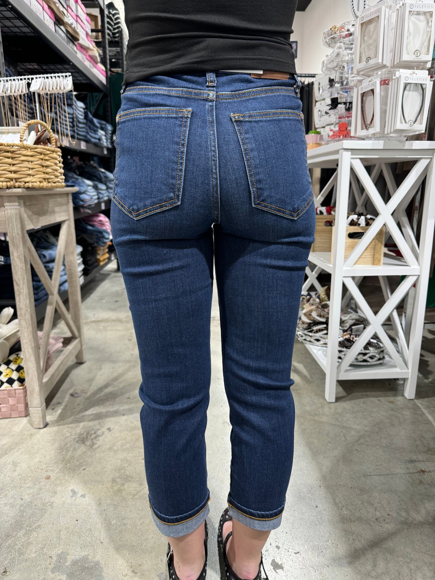 Judy Blue High Waist Capri W/ Single Cuff