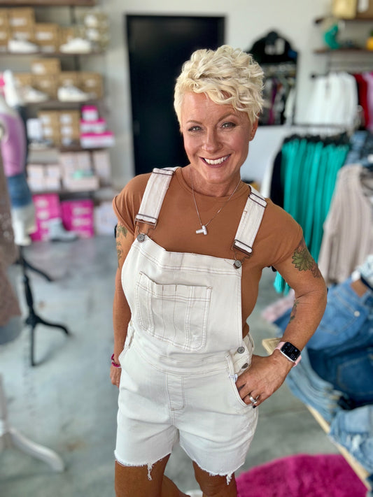 Judy Blue Destroyed Overall Shorts