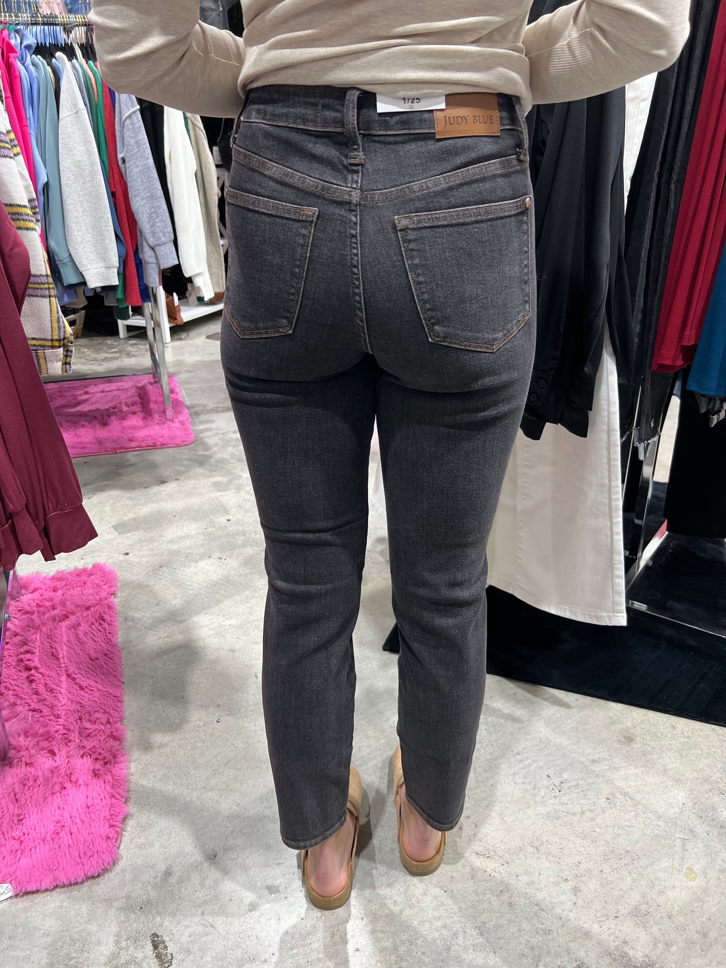 Judy Blue Mid Rise Tummy Control Slim Jeans