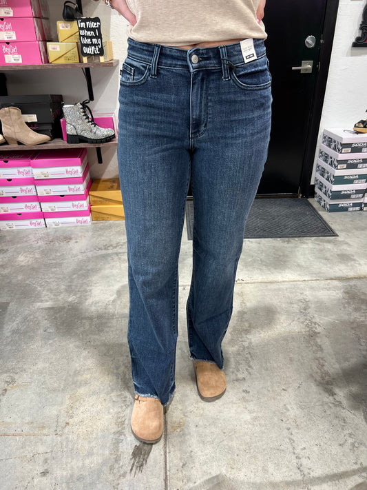 Judy Blue Mid Rise Wide Leg Jeans