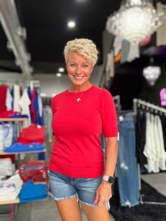 The Madison Avenue Short Sleeve Sweater