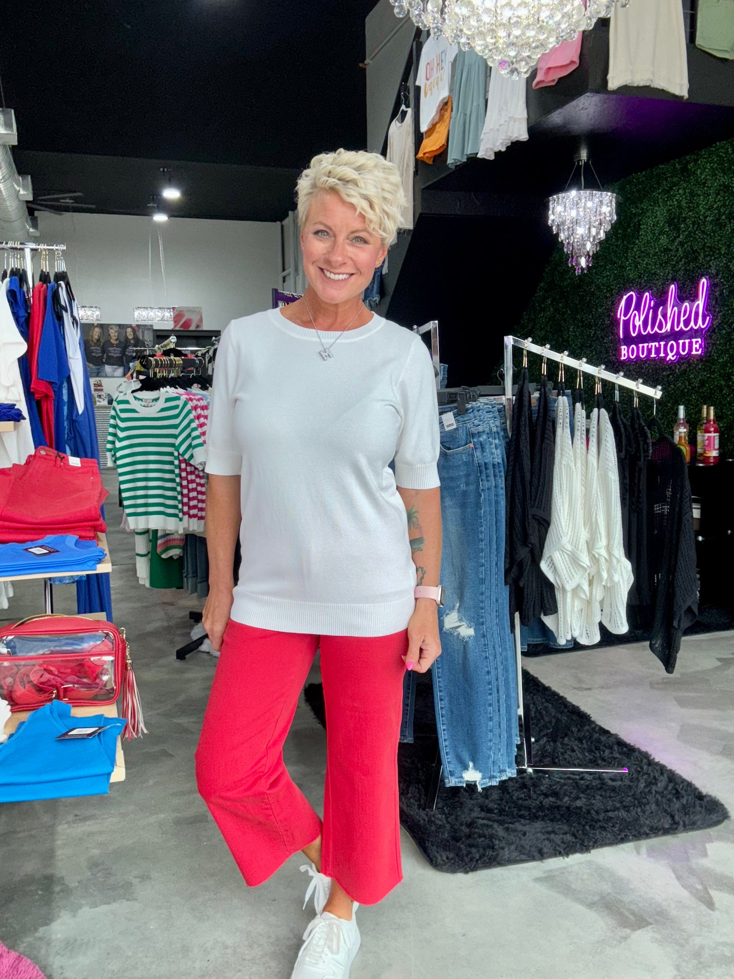 The Madison Avenue Short Sleeve Sweater