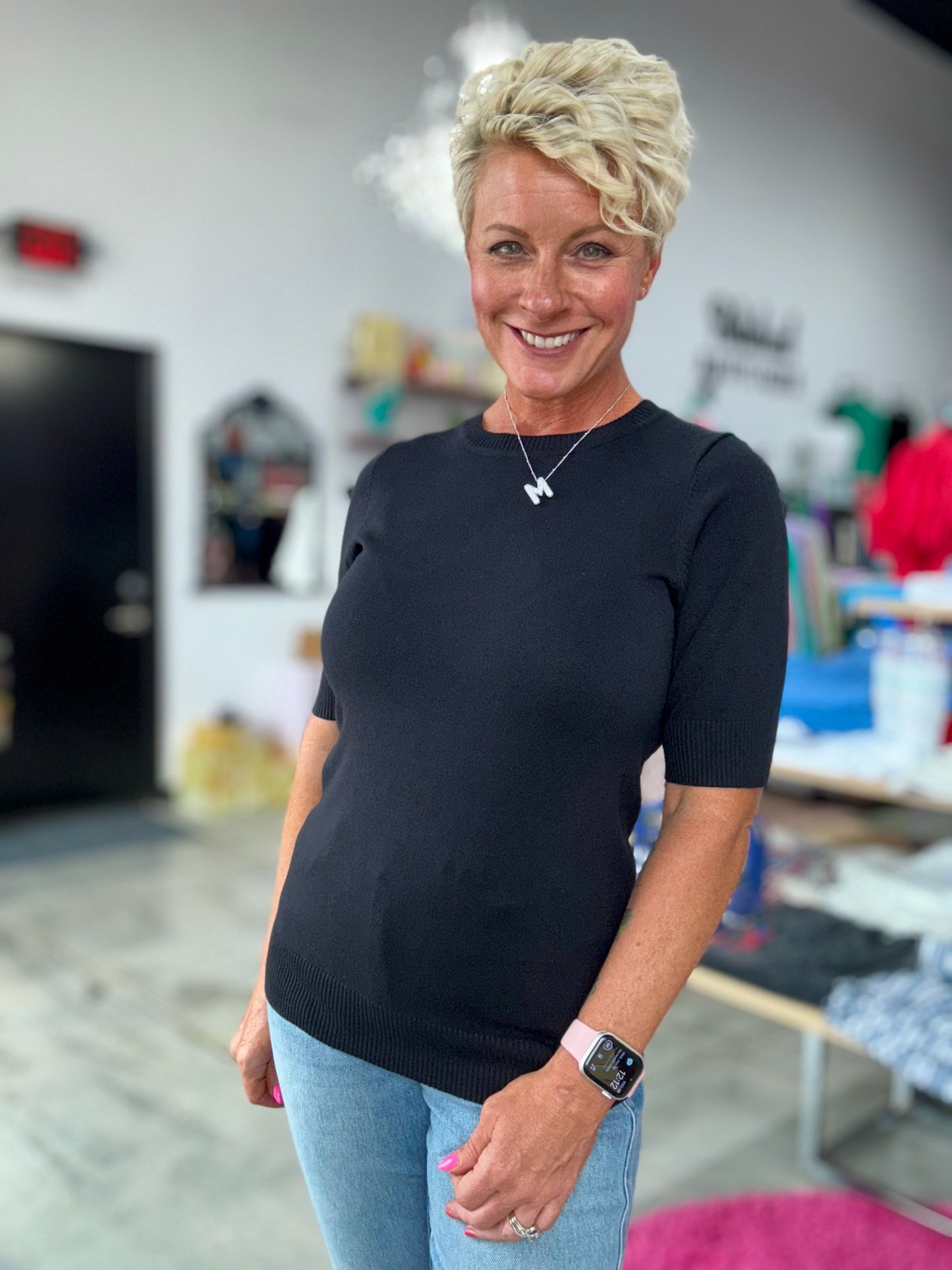 The Madison Avenue Short Sleeve Sweater