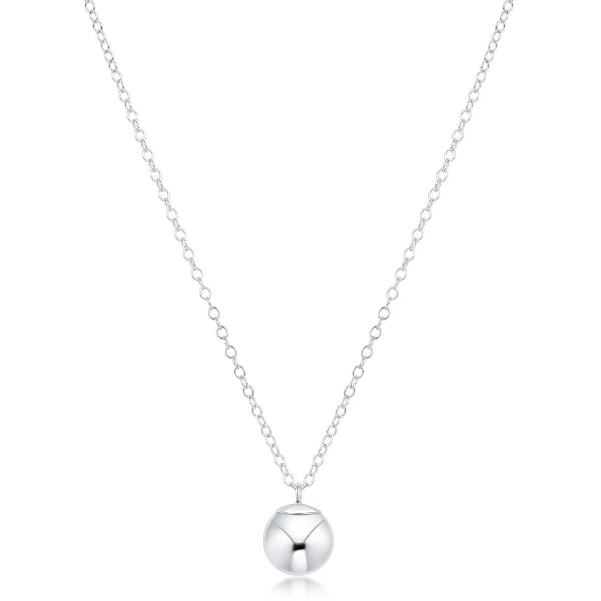 newton 16" Necklace Sterling - Classic Sterling 8mm Charm