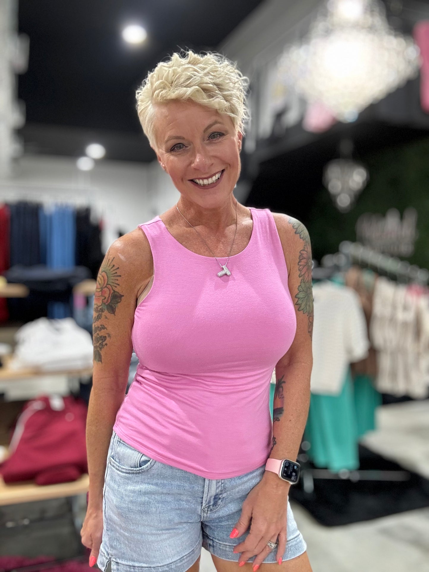 Zenana Double Layer Round Neck Tank