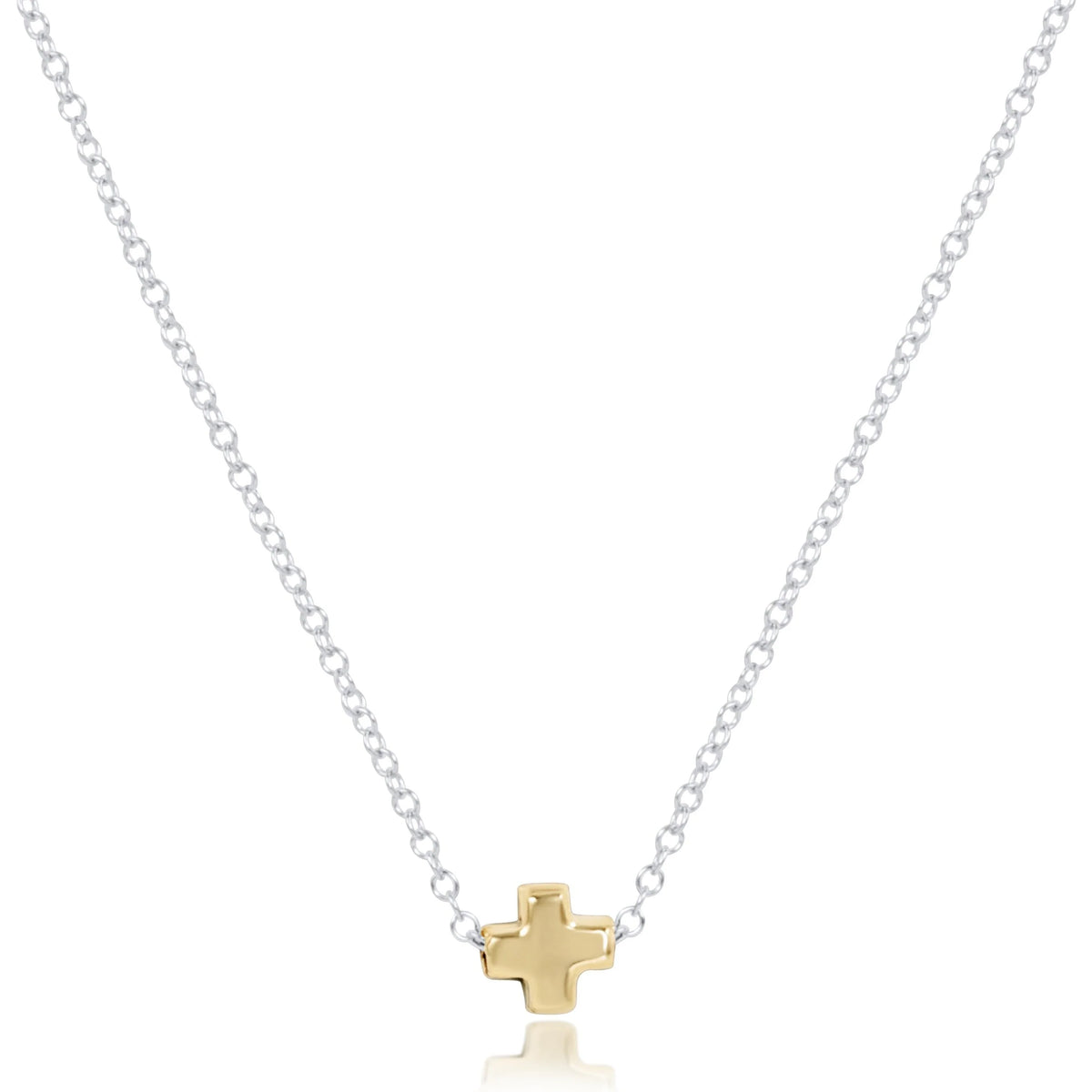 enewton 16" Necklace Mixed Metal - Signature Cross Small Gold