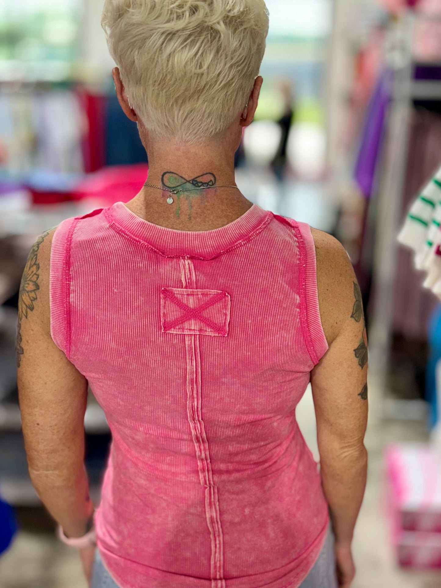 Zenana Washed Ribbed Scoop Neck Tank Top