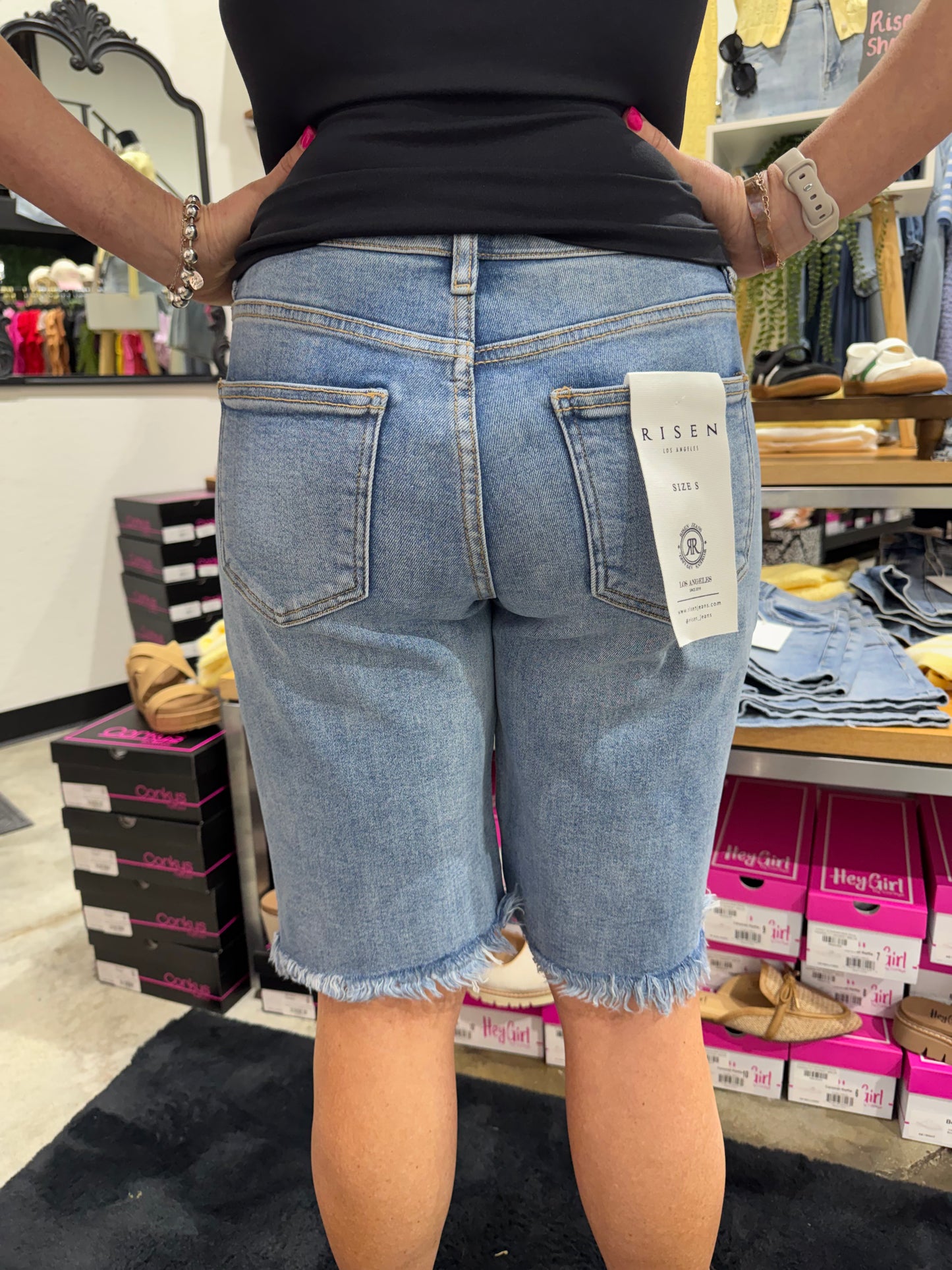 Risen Tummy Control Slouchy Bermuda Shorts