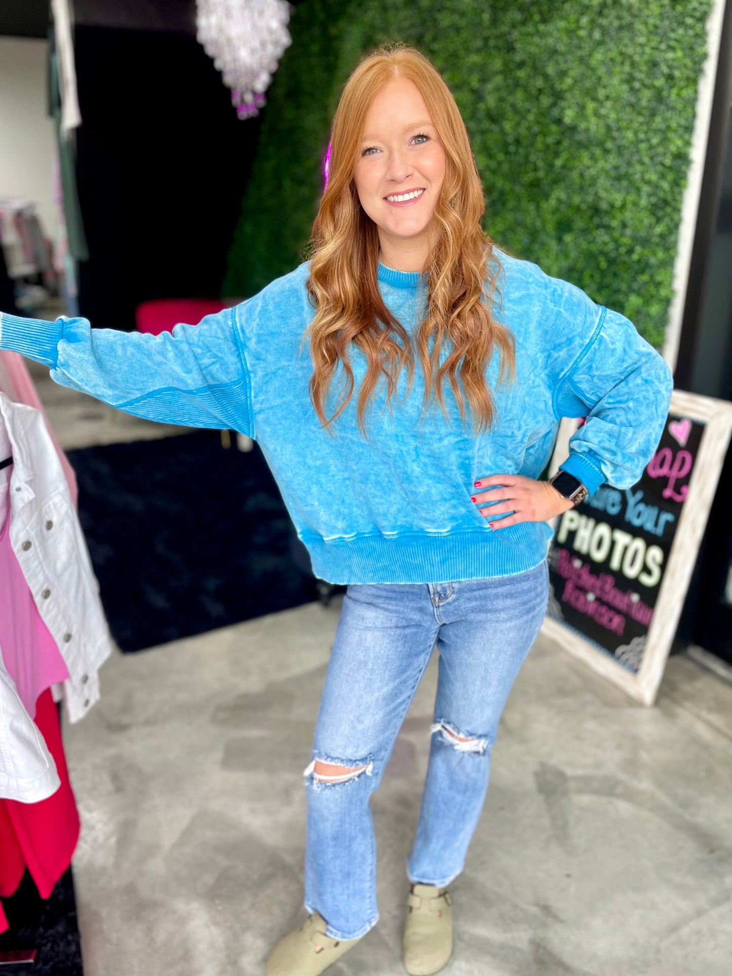 The Drew Acid Wash Sweatshirt