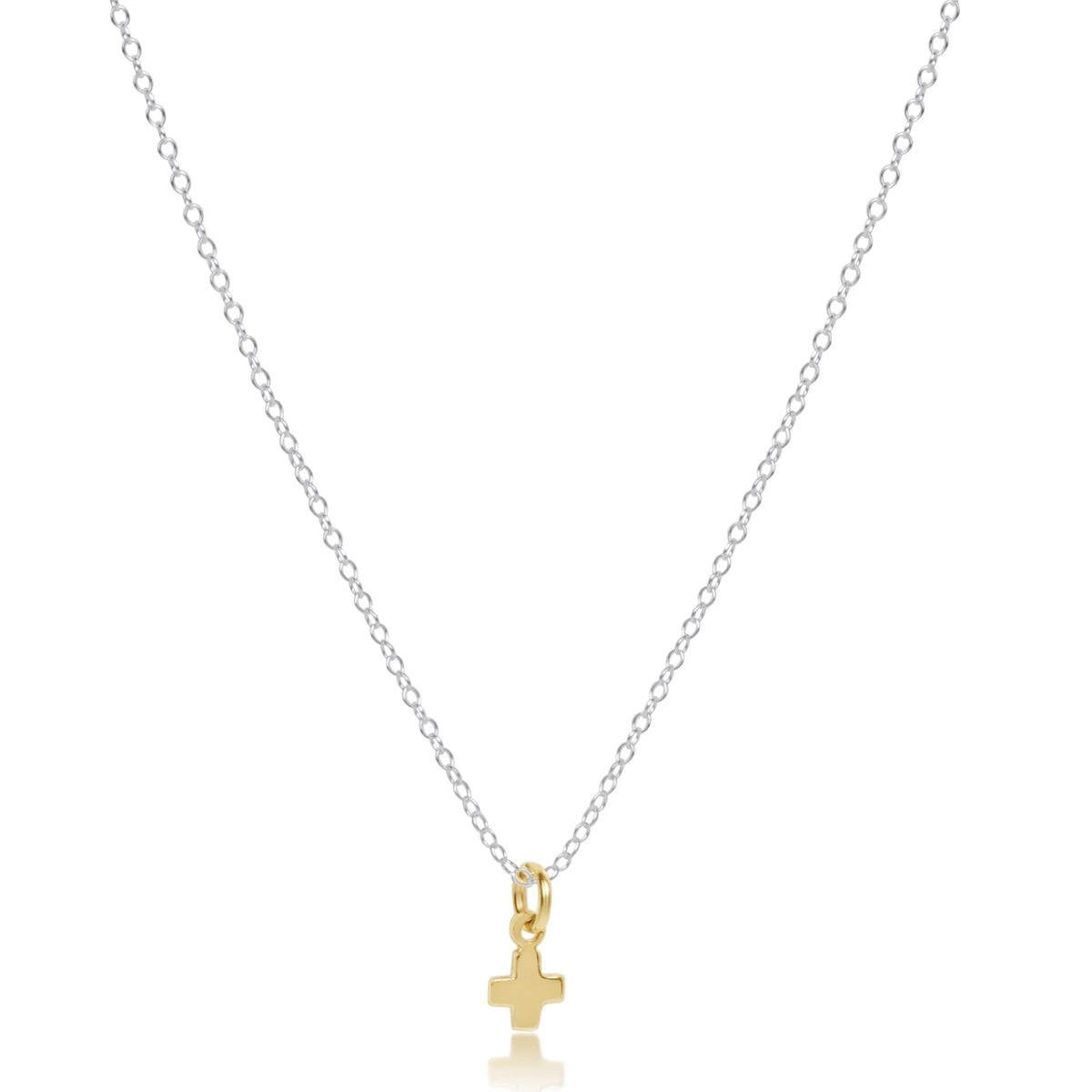 enewton 16" Necklace Mixed Metal- Signature Cross Small Gold Charm