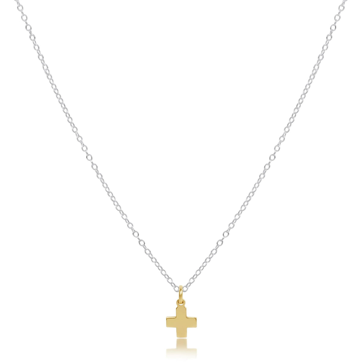 enewton 16" Necklace Mixed Metal - Signature Cross Gold Charm