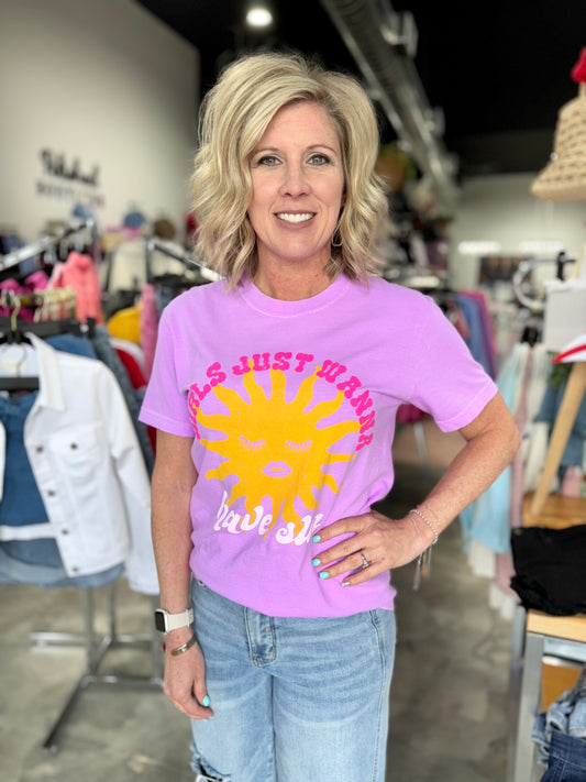 Girls Just Wanna Have Sun Graphic Tee