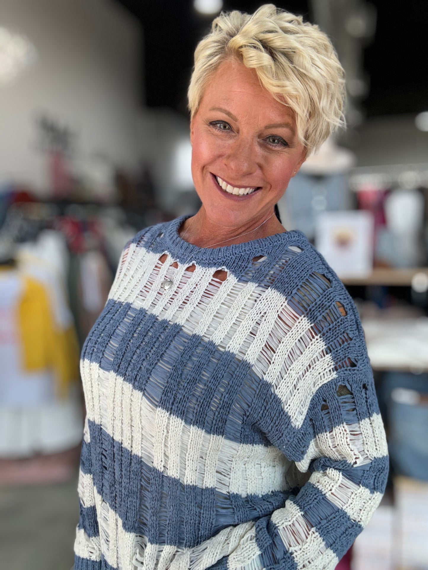 Striped Ladder Sweater