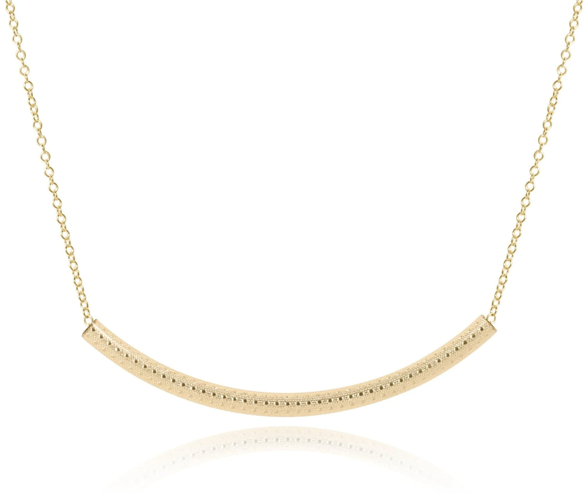 enewton 16" Necklace Gold - Bliss Bar Textured Gold