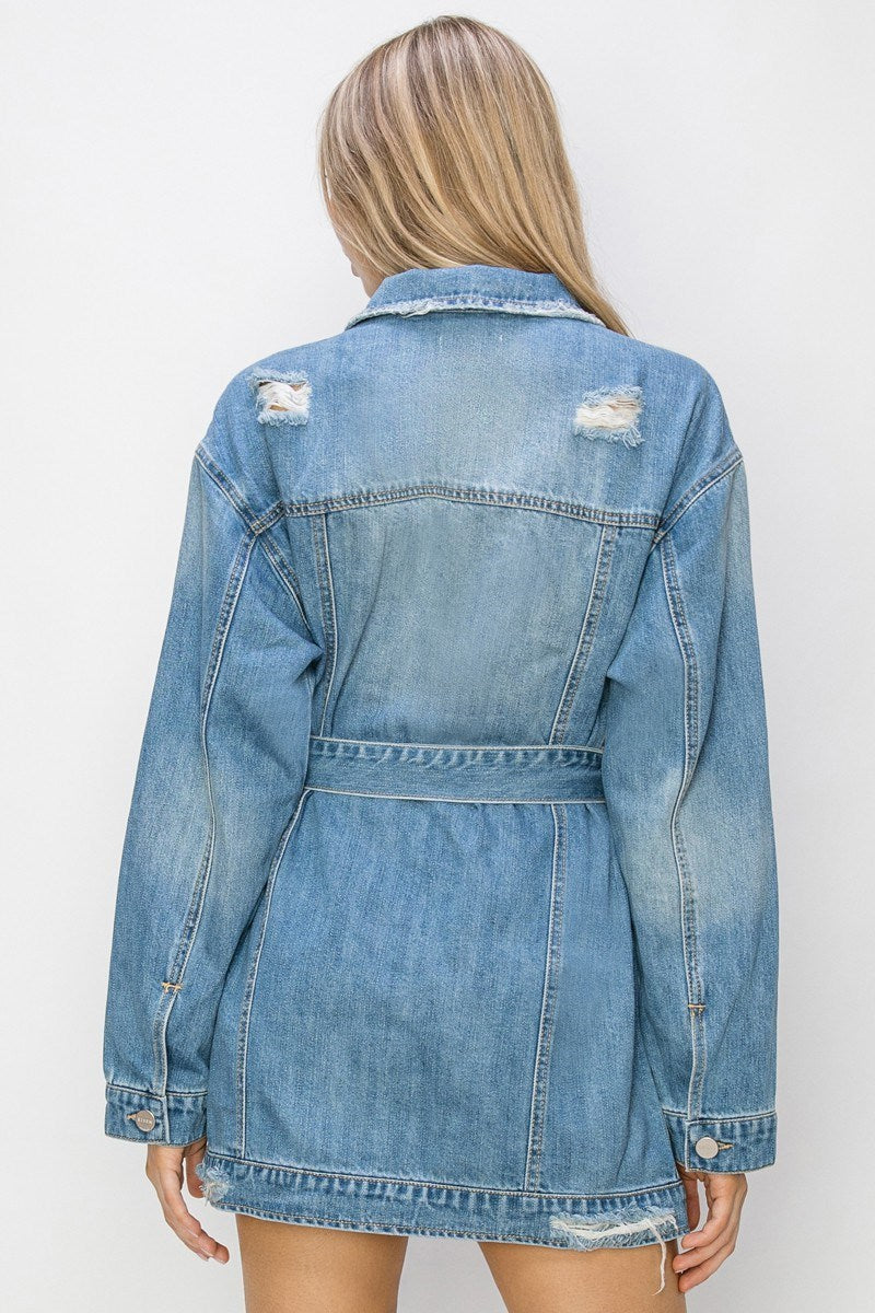 Risen Belted Oversized Long Jacket/Dress
