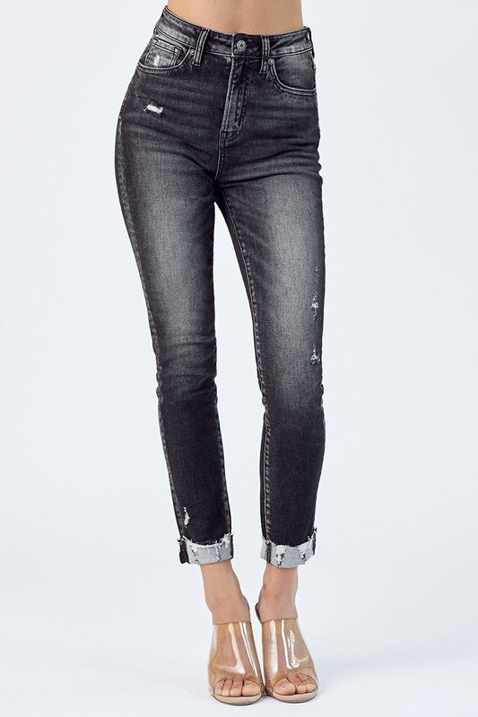 Risen High Rise Vintage Skinny Jeans