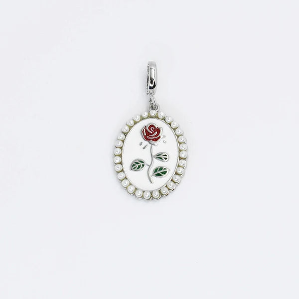 Rose Silver Charm