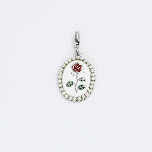 Rose Silver Charm