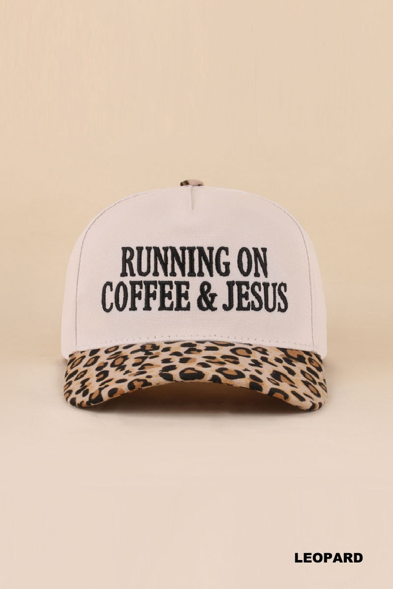 Running on Coffee & Jesus Trucker Hat