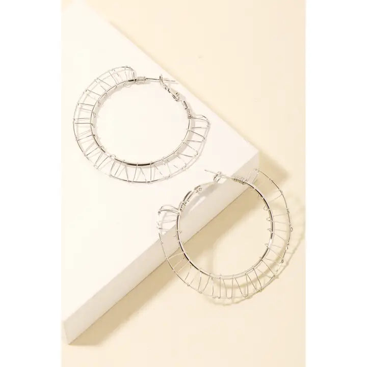 Thin Wire Hoop Earrings