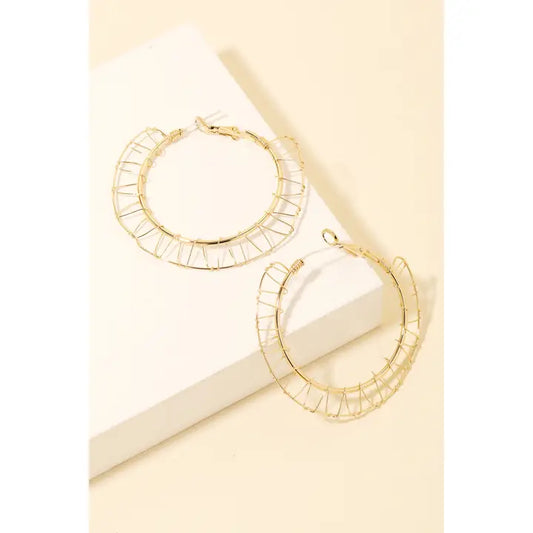 Thin Wire Hoop Earrings