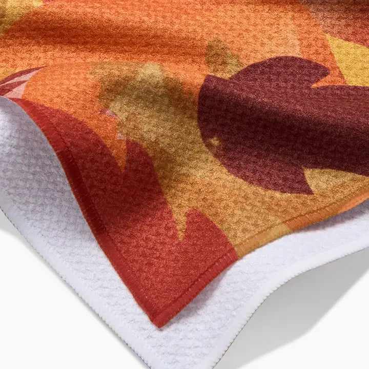 Geometry - Watercolor Fallen Leaves Tea Towel