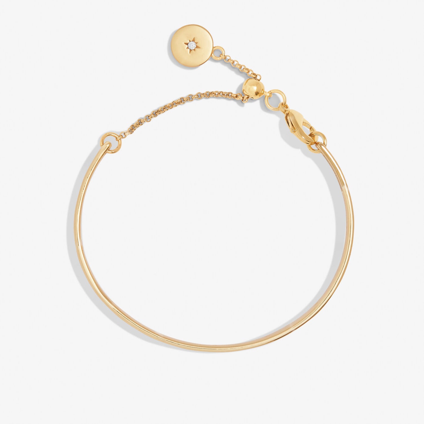 Cubic Zirconia Gold Bangle Bracelet