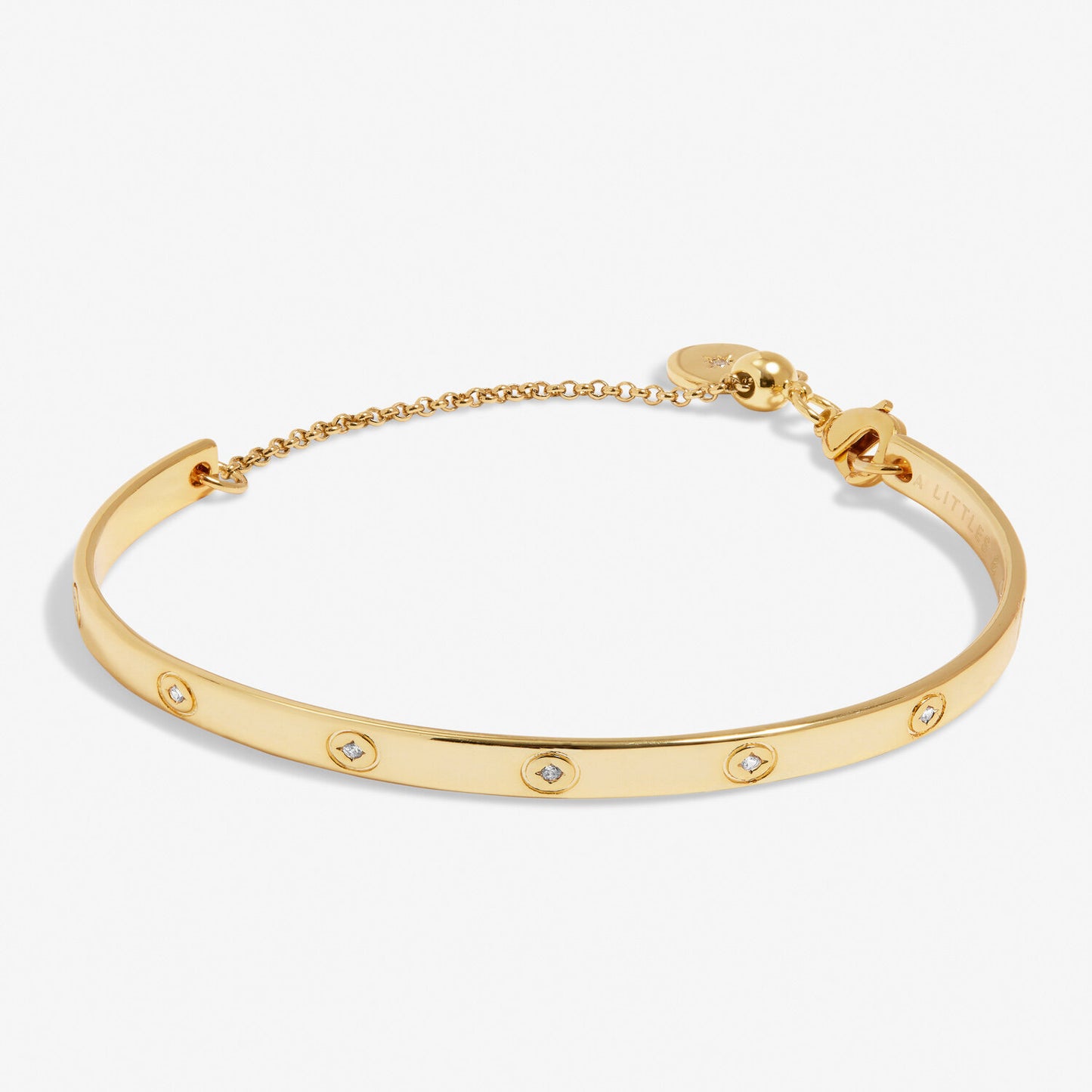 Cubic Zirconia Gold Bangle Bracelet