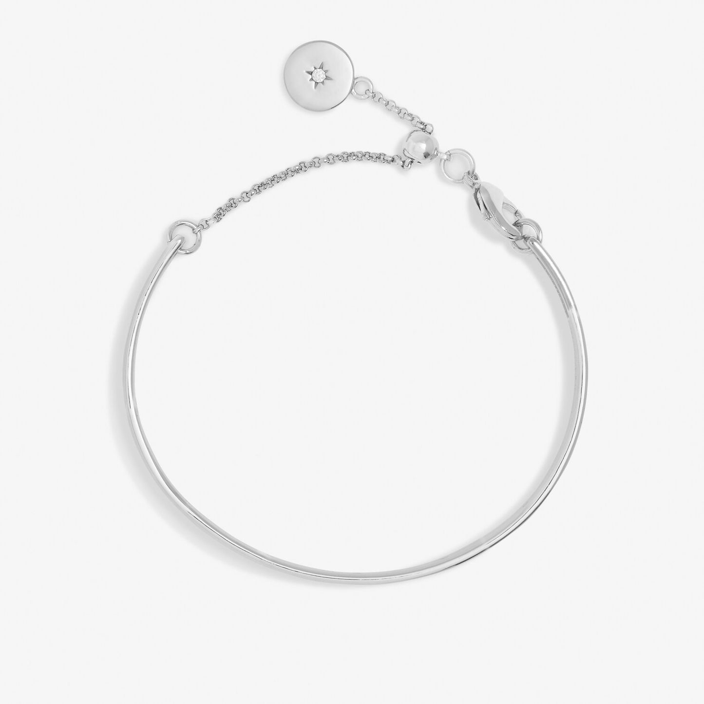 Cubic Zirconia Silver Bangle Braceletd