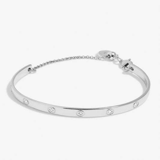 Cubic Zirconia Silver Bangle Braceletd
