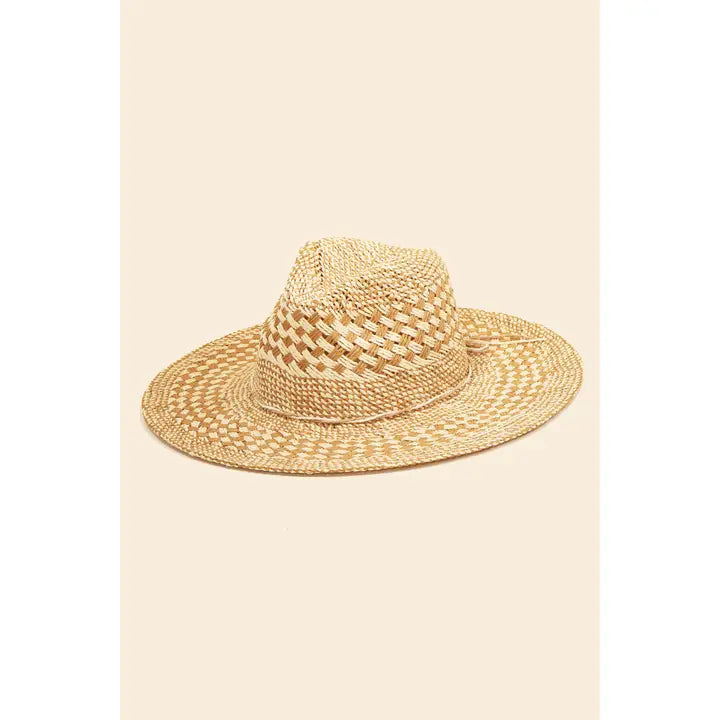 The Checkered Straw Sun Hat